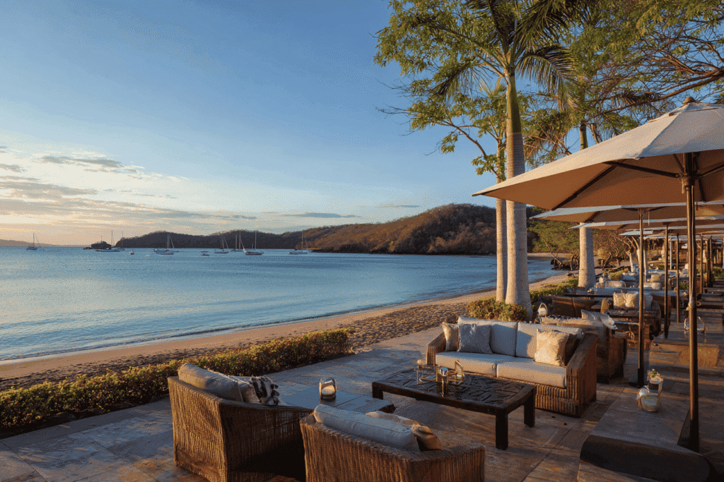 The luxurious pools and beachfront of Prieta Beach Club.