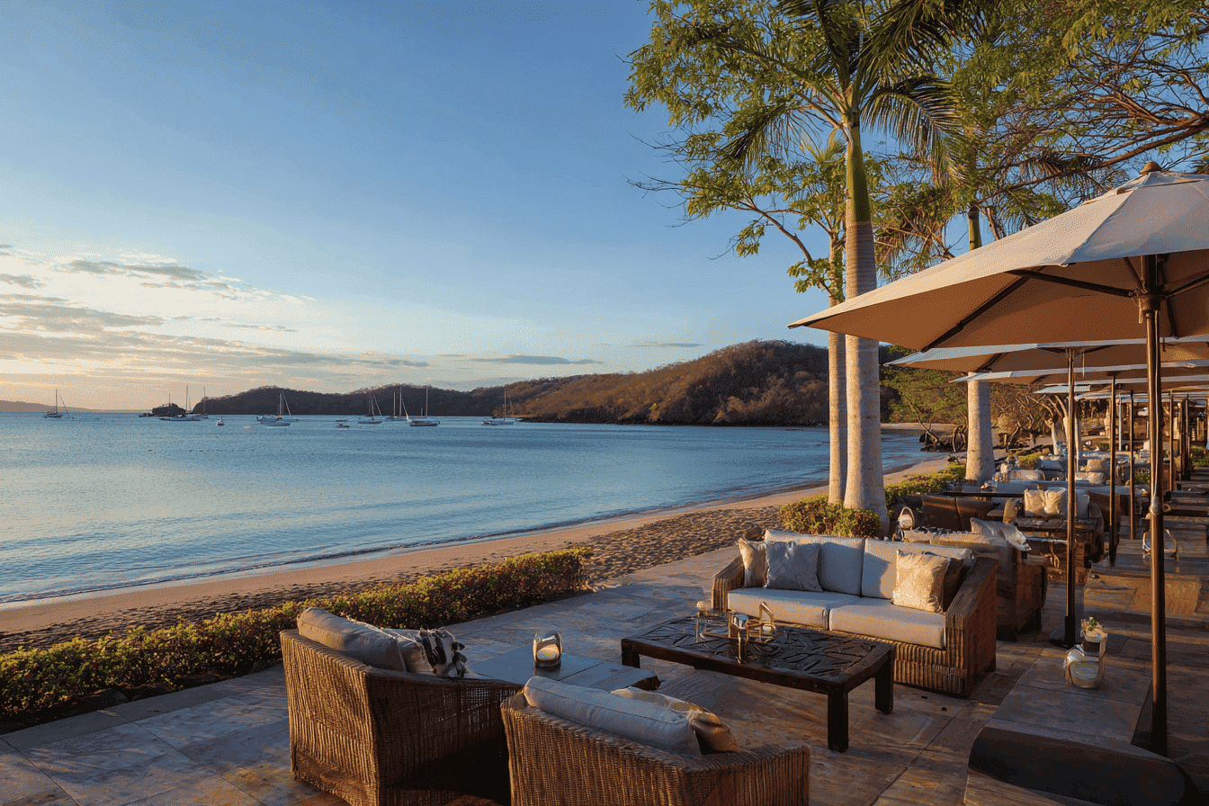 The luxurious pools and beachfront of Prieta Beach Club.